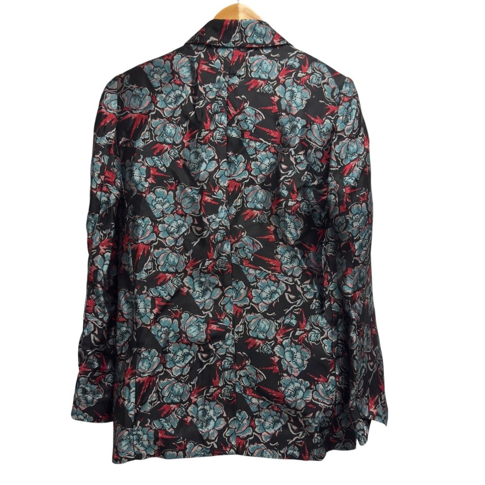 Zadig & Voltaire Women's Size 34 Floral Jacquard Viscose Vegy Jac Thunder Blazer - Picture 4 of 6